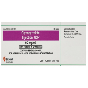 グリコピロレート（注射液）0.2mg/ml 1ml...